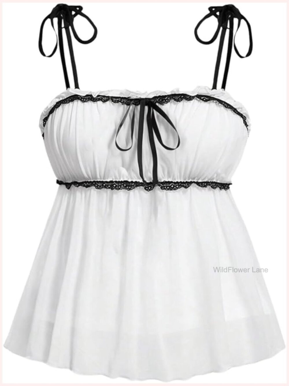 Plus Size Bustier Top Lace Babydoll Peplum Cami Sleeveless 2000s Style